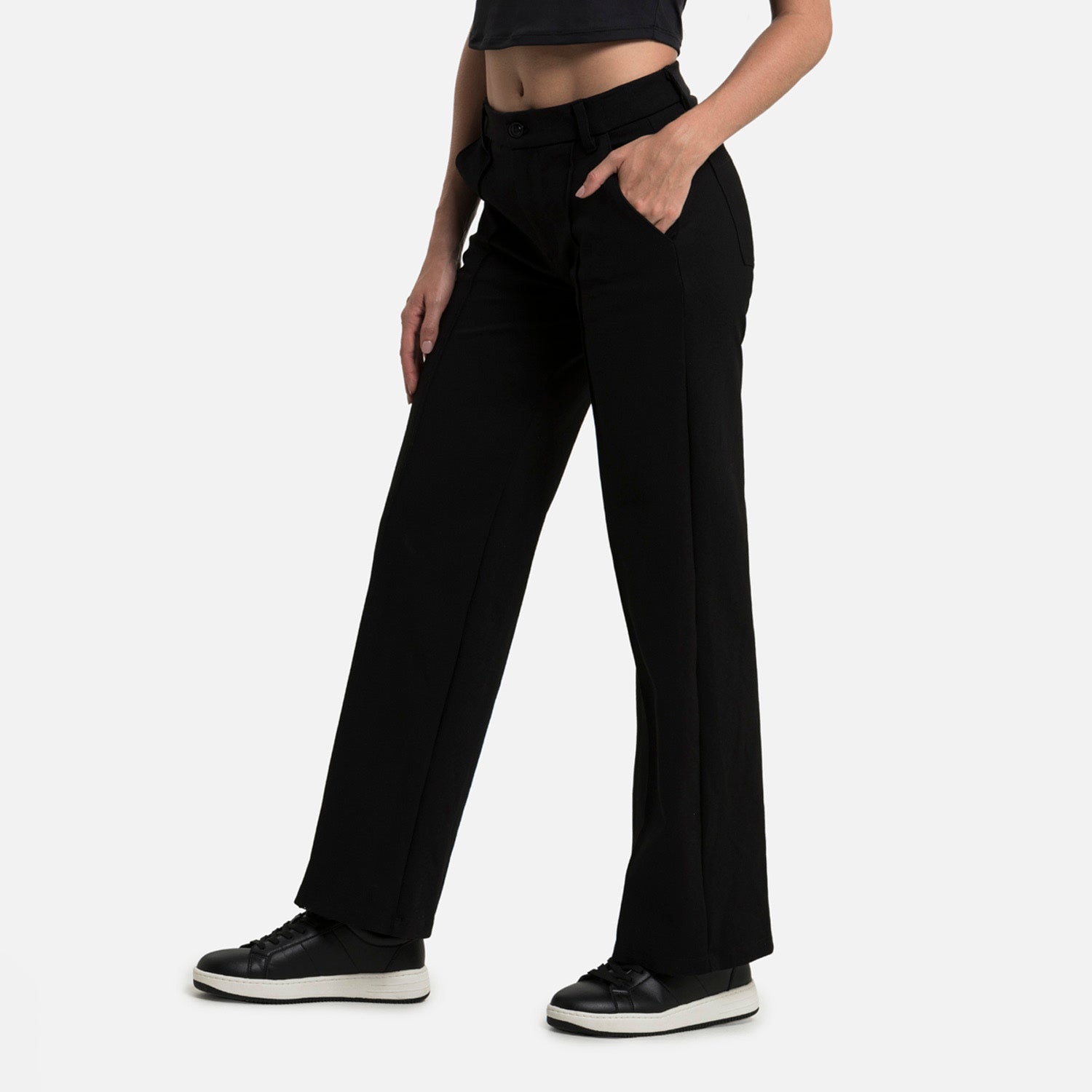 PANTALON CARGO COLOR NEGRO