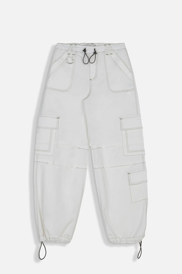 PANTALON CARGO COLOR IVORY