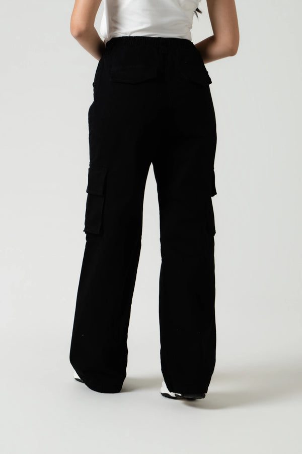 PANTALON CARGO COLOR NEGRO