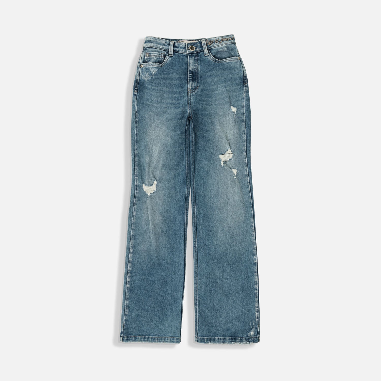 JEAN 5 BOLSILLOS COLOR AZUL MEDIO