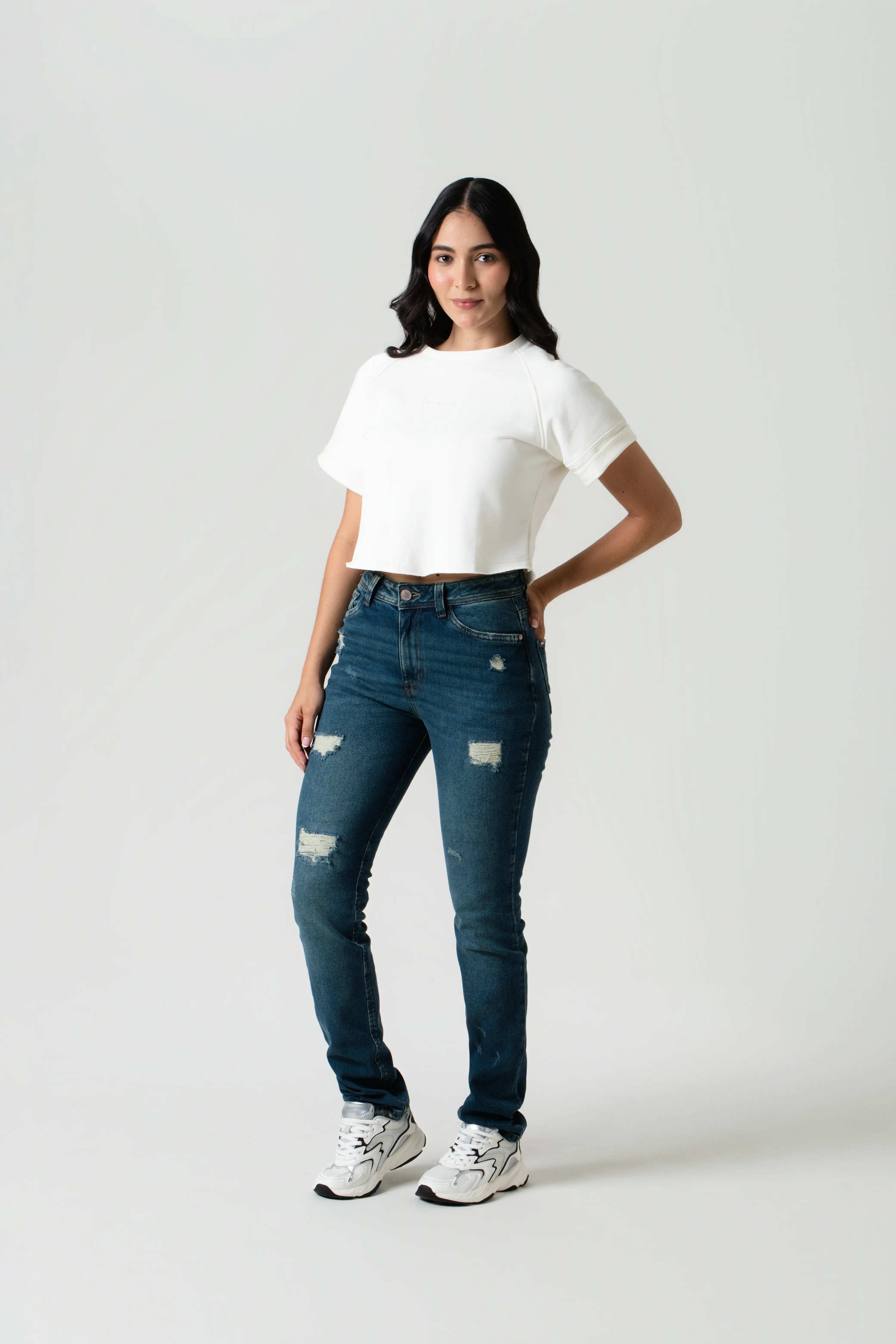 JEAN 5 BOLSILLOS COLOR AZUL MEDIO