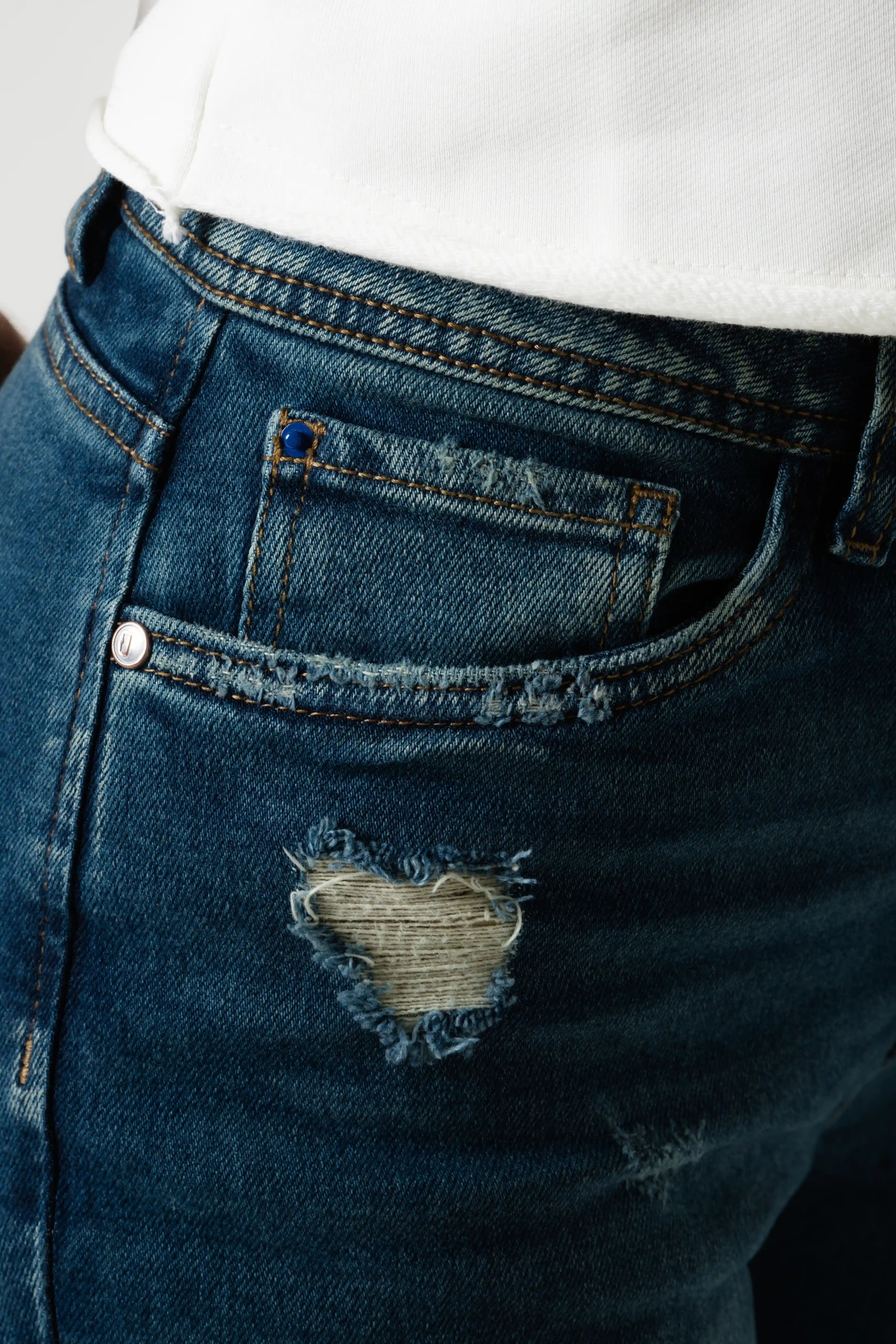 JEAN 5 BOLSILLOS COLOR AZUL MEDIO