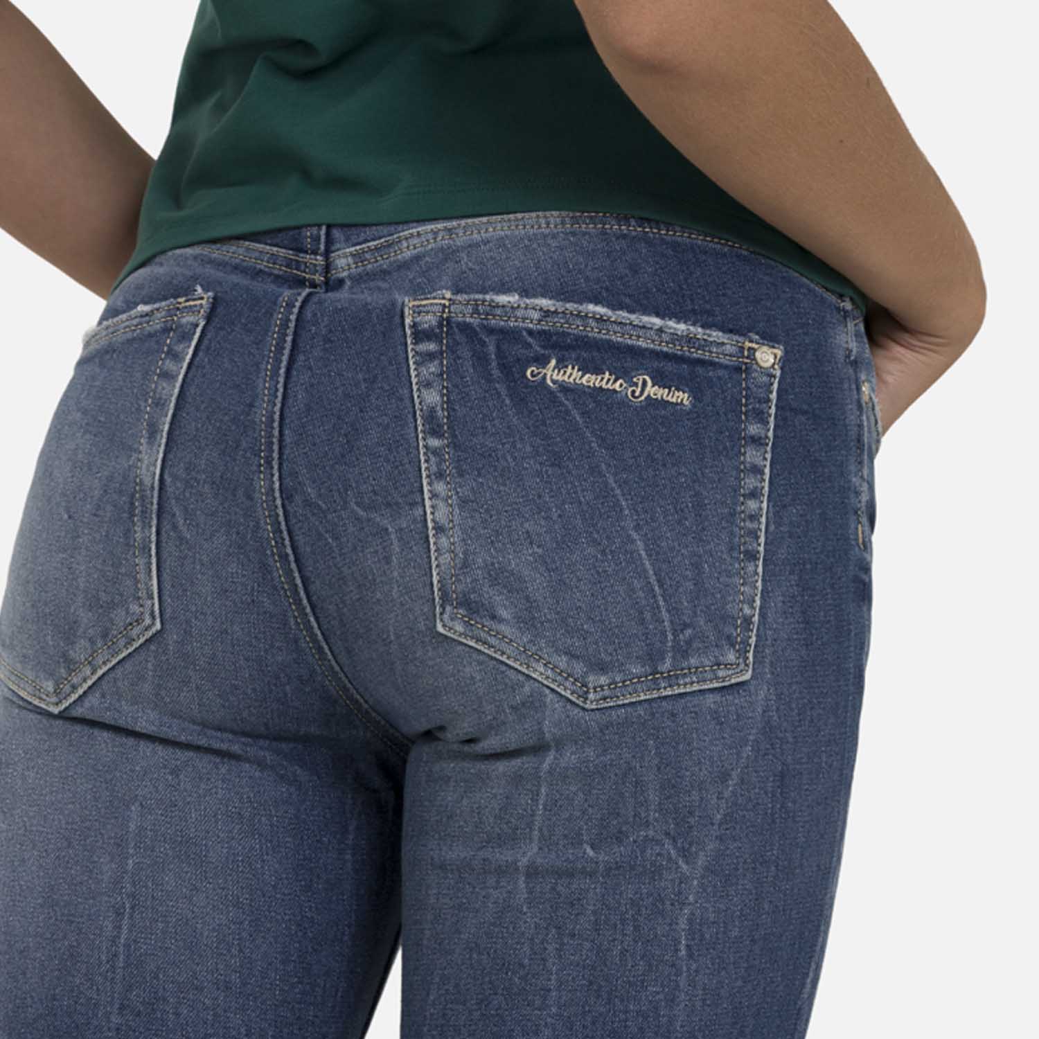 JEAN 5 BOLSILLOS COLOR AZUL MEDIO