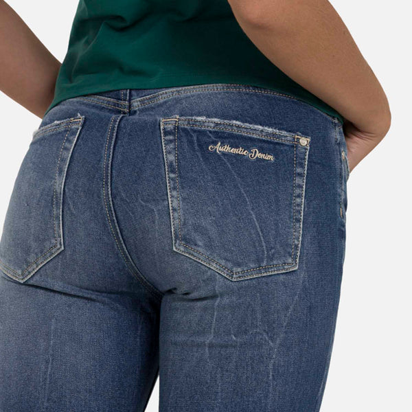 JEAN 5 BOLSILLOS COLOR AZUL MEDIO