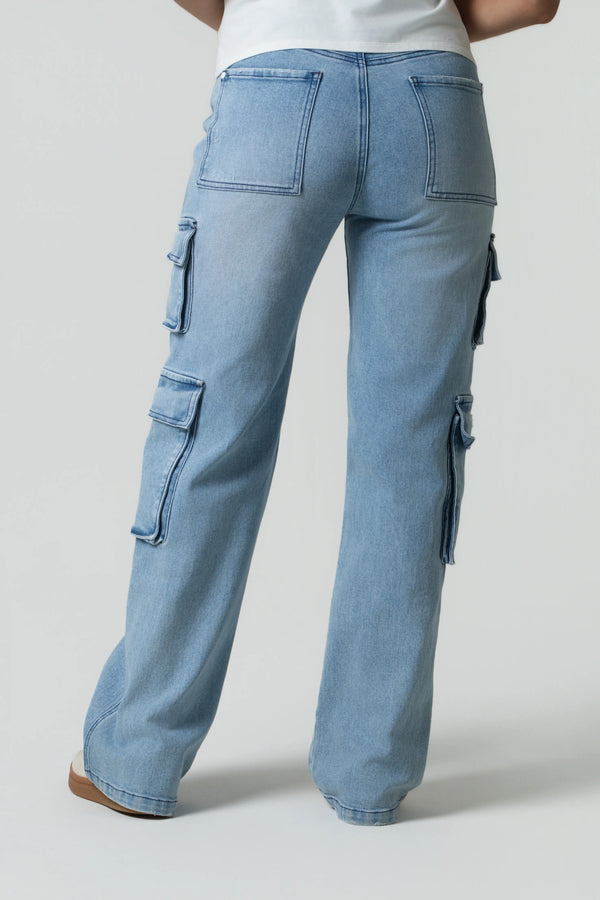 JEAN CARGO COLOR AZUL CLARO