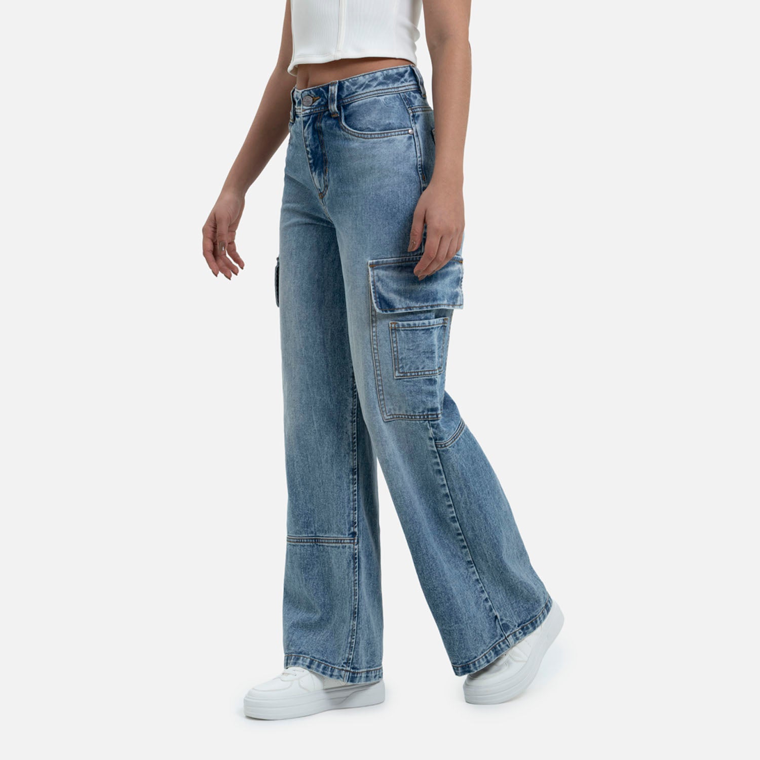 JEAN CARGO COLOR AZUL MEDIO