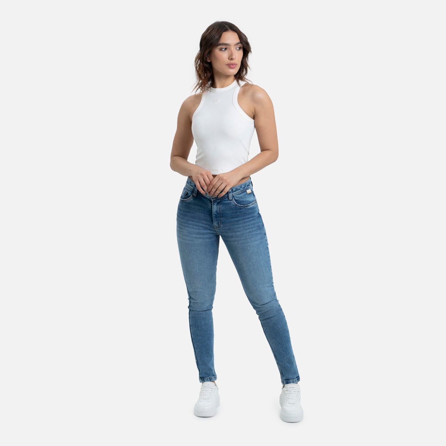 JEAN 5 BOLSILLOS COLOR AZUL MEDIO