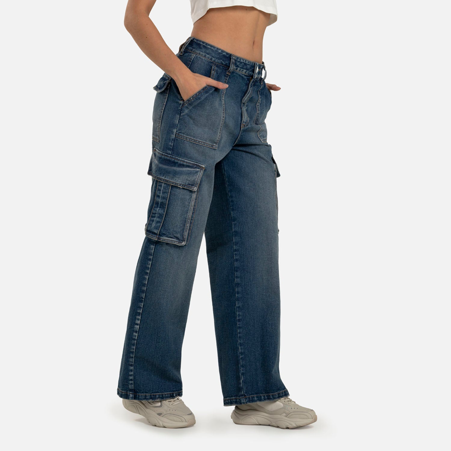 JEAN CARGO COLOR AZUL OSCURO