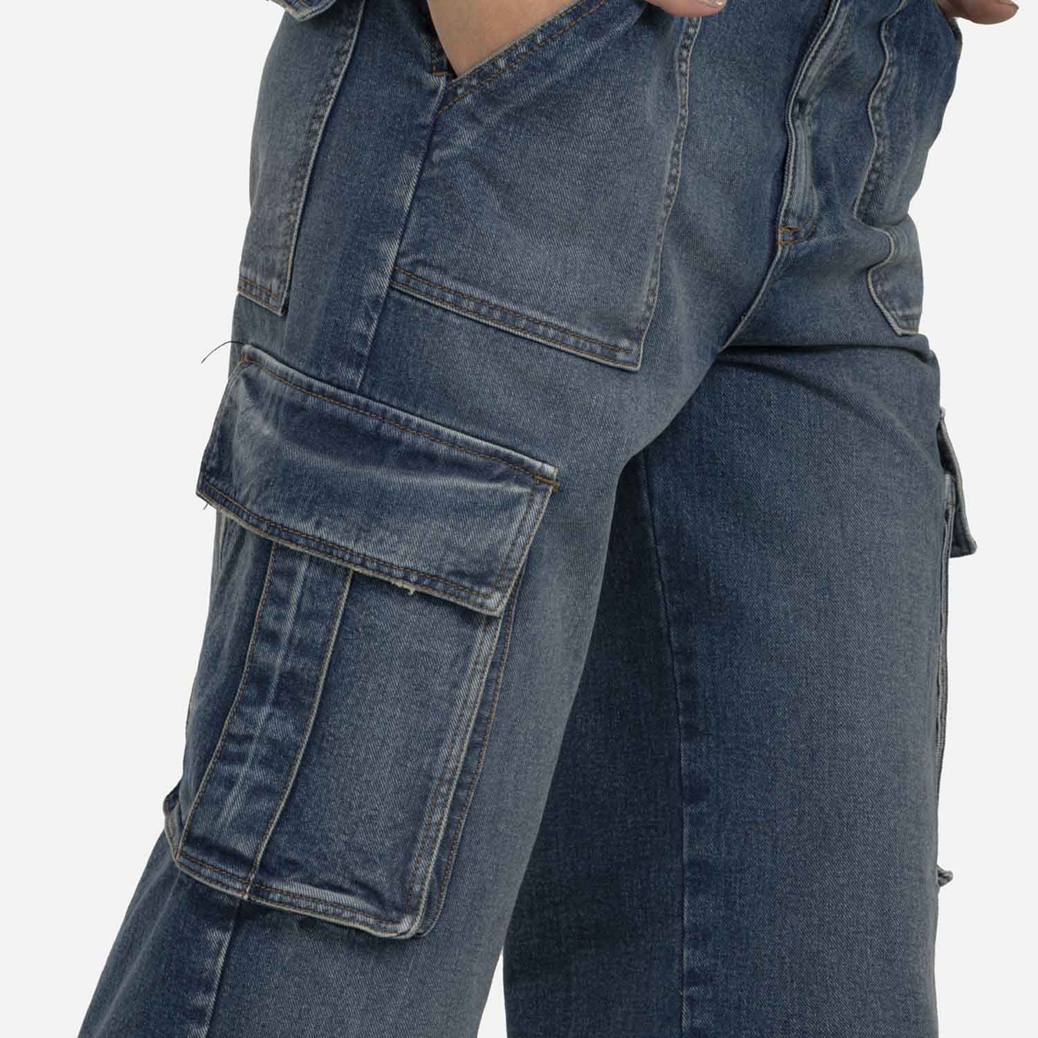 JEAN CARGO COLOR AZUL OSCURO