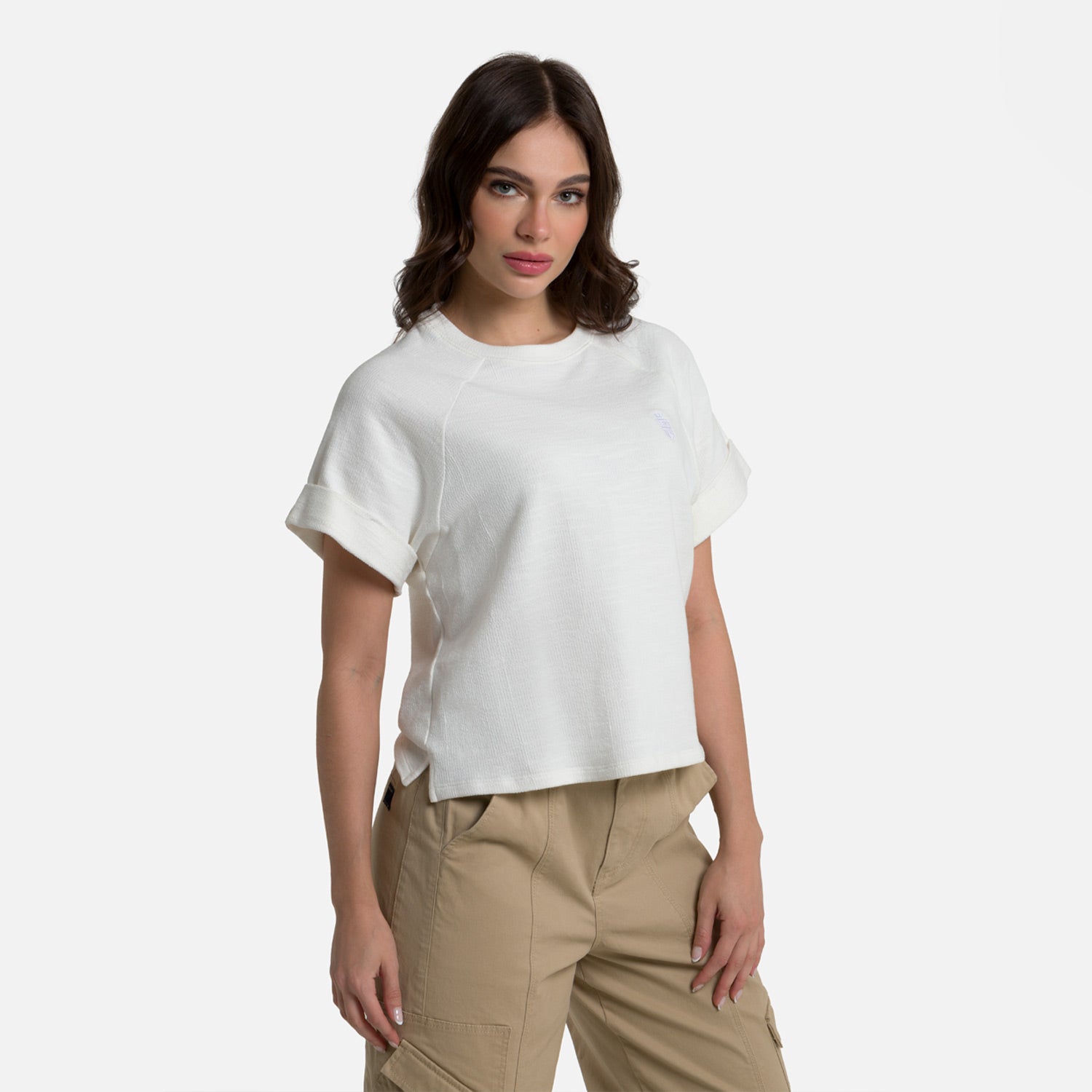 CAMISETA MANGA CORTA COLOR IVORY