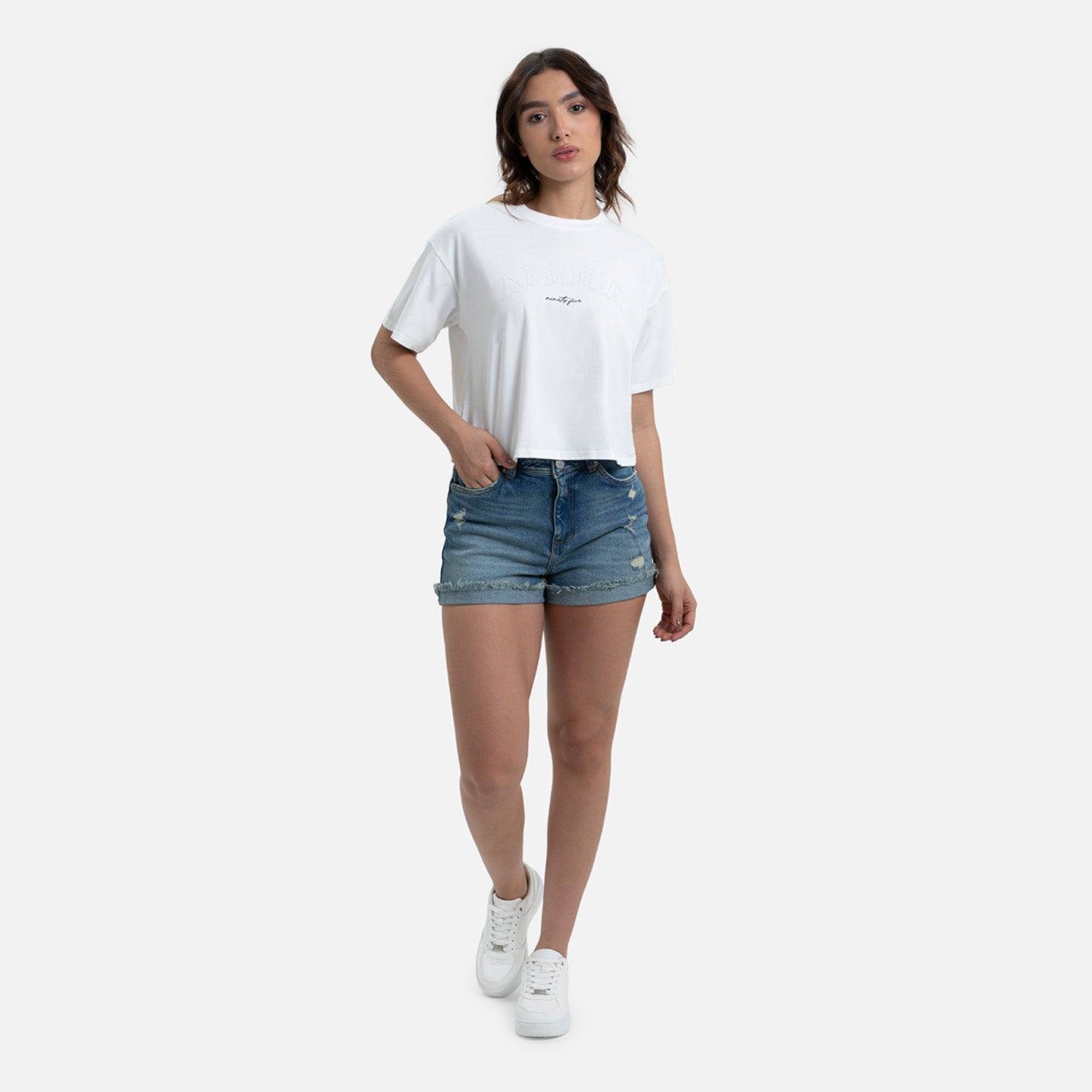 CAMISETA MANGA CORTA COLOR IVORY