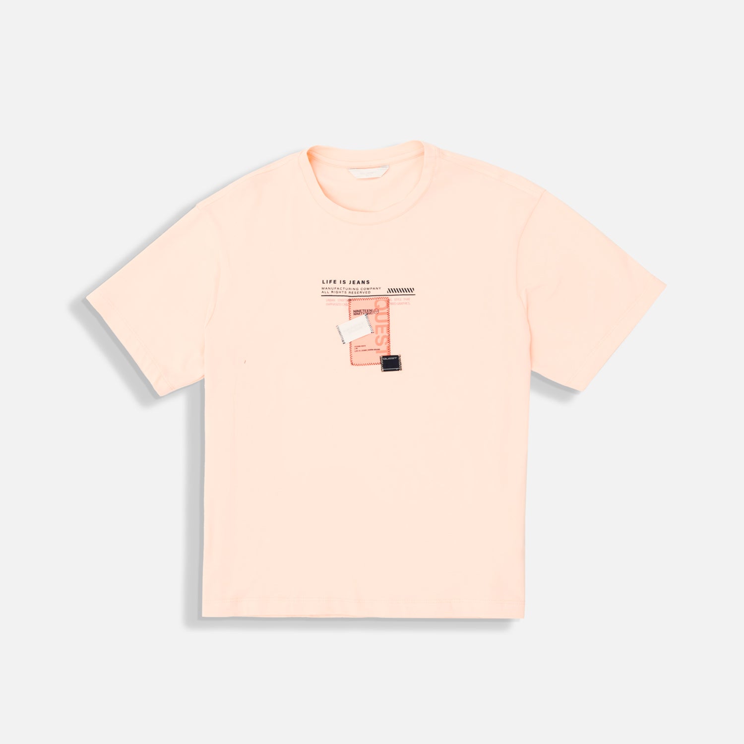 CAMISETA MANGA CORTA COLOR PEACH PARFAIT