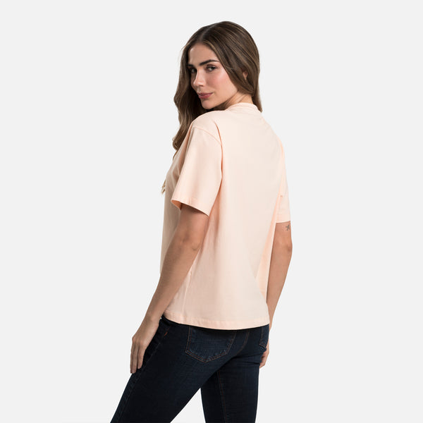 CAMISETA MANGA CORTA COLOR PEACH PARFAIT