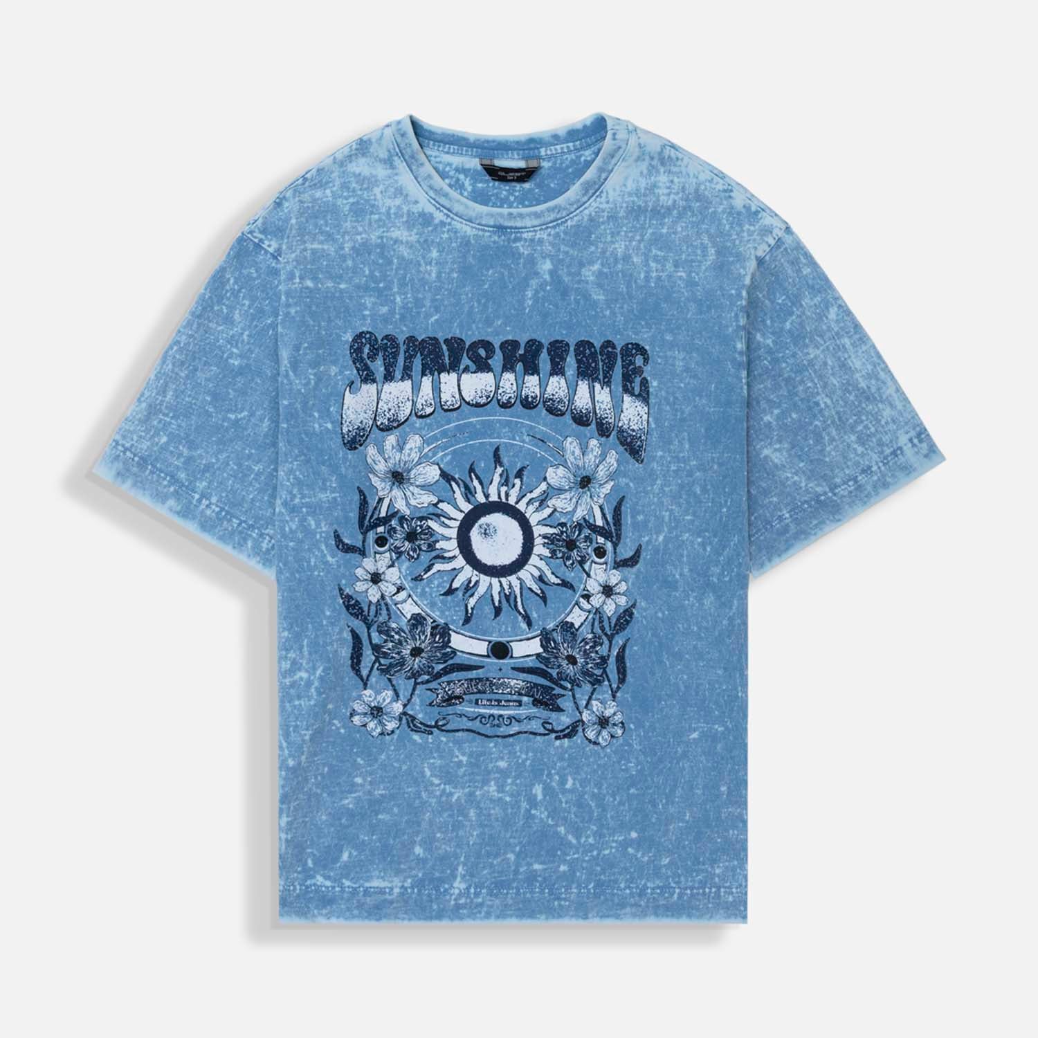 CAMISETA MANGA CORTA COLOR AZUL MEDIO CLARO