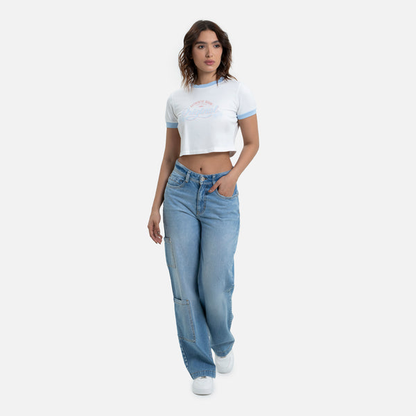 CAMISETA MANGA CORTA COLOR IVORY