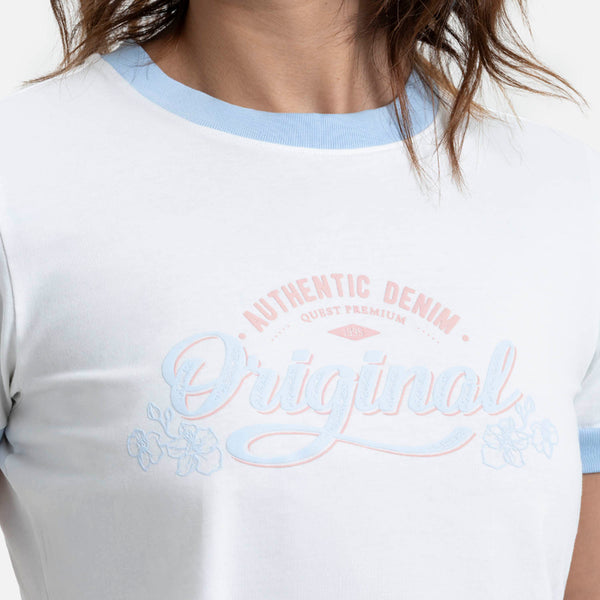 CAMISETA MANGA CORTA COLOR IVORY