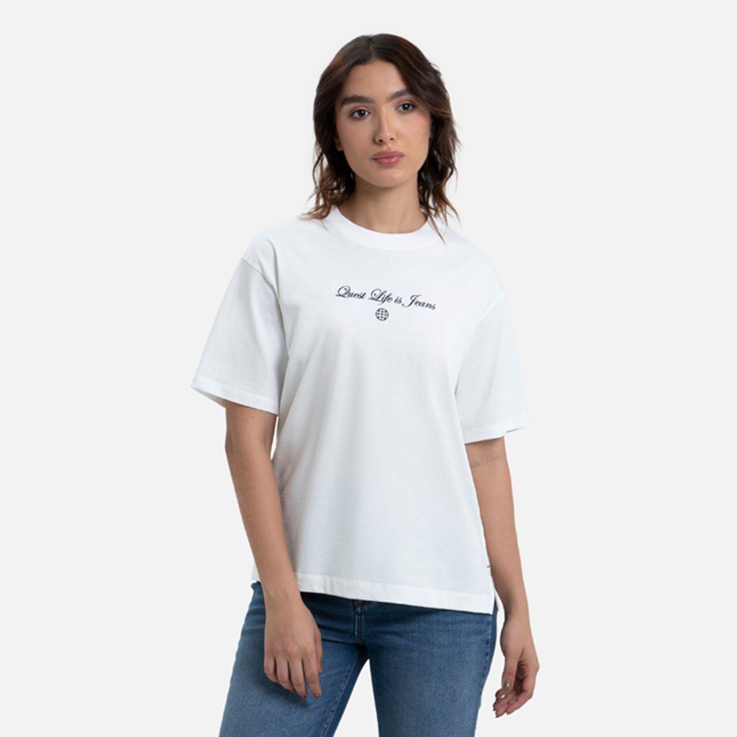 CAMISETA MANGA CORTA COLOR IVORY