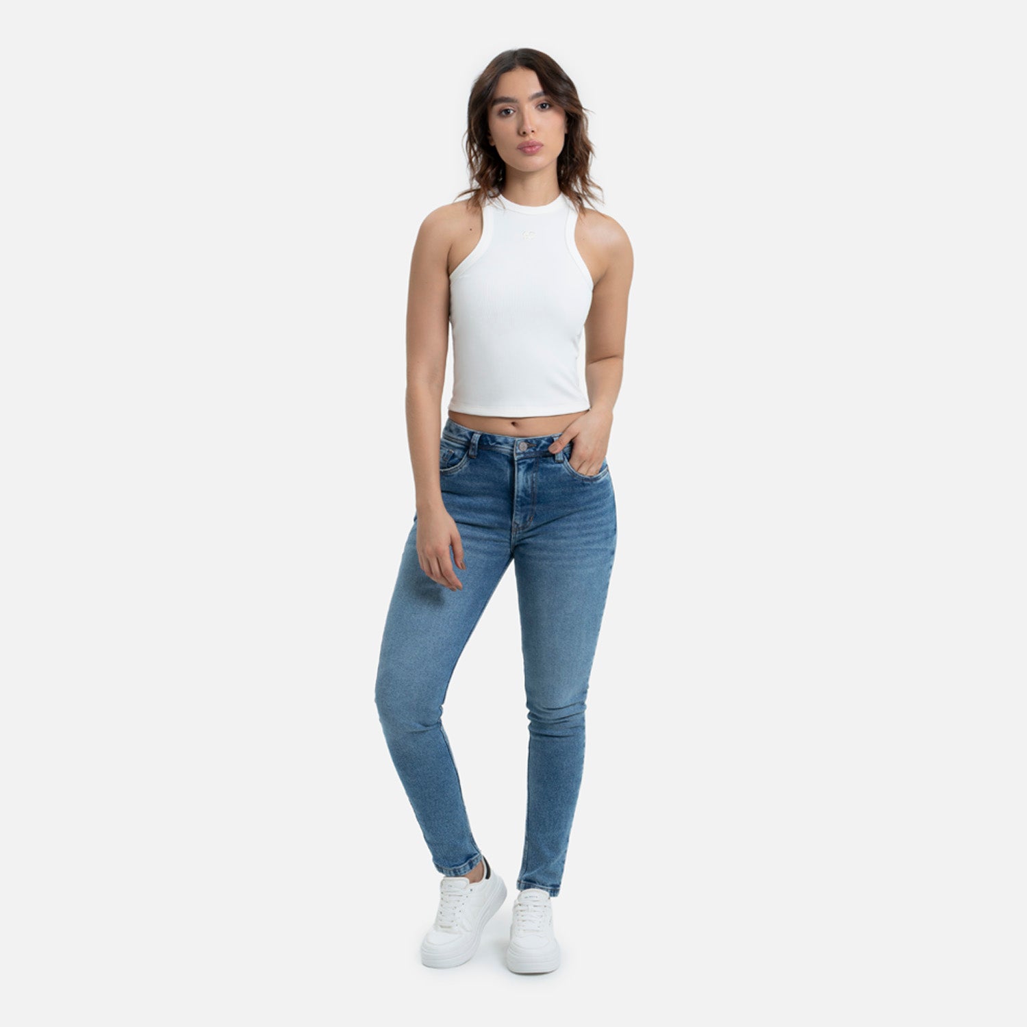 CAMISETA MANGA SISA COLOR IVORY
