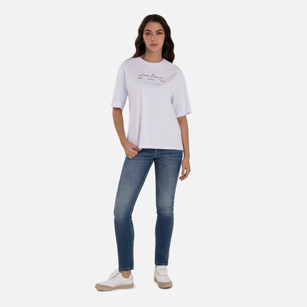 CAMISETA MANGA CORTA COLOR BLANCO OPTICO