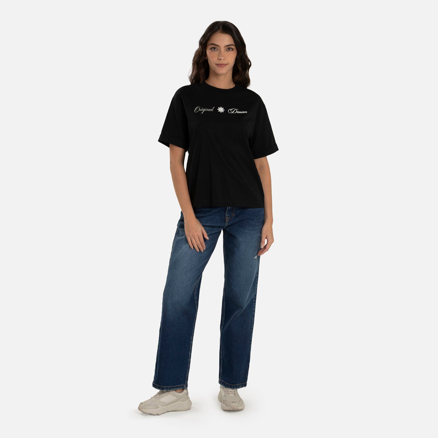 CAMISETA MANGA CORTA COLOR NEGRO