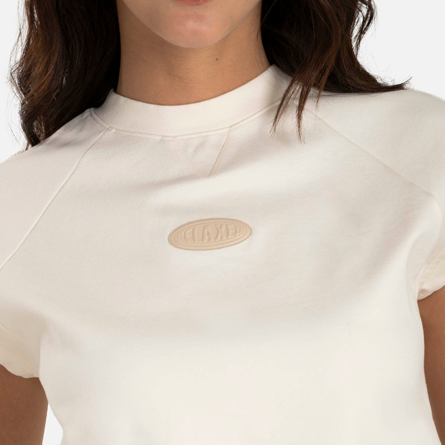 CAMISETA MANGA SISA COLOR IVORY