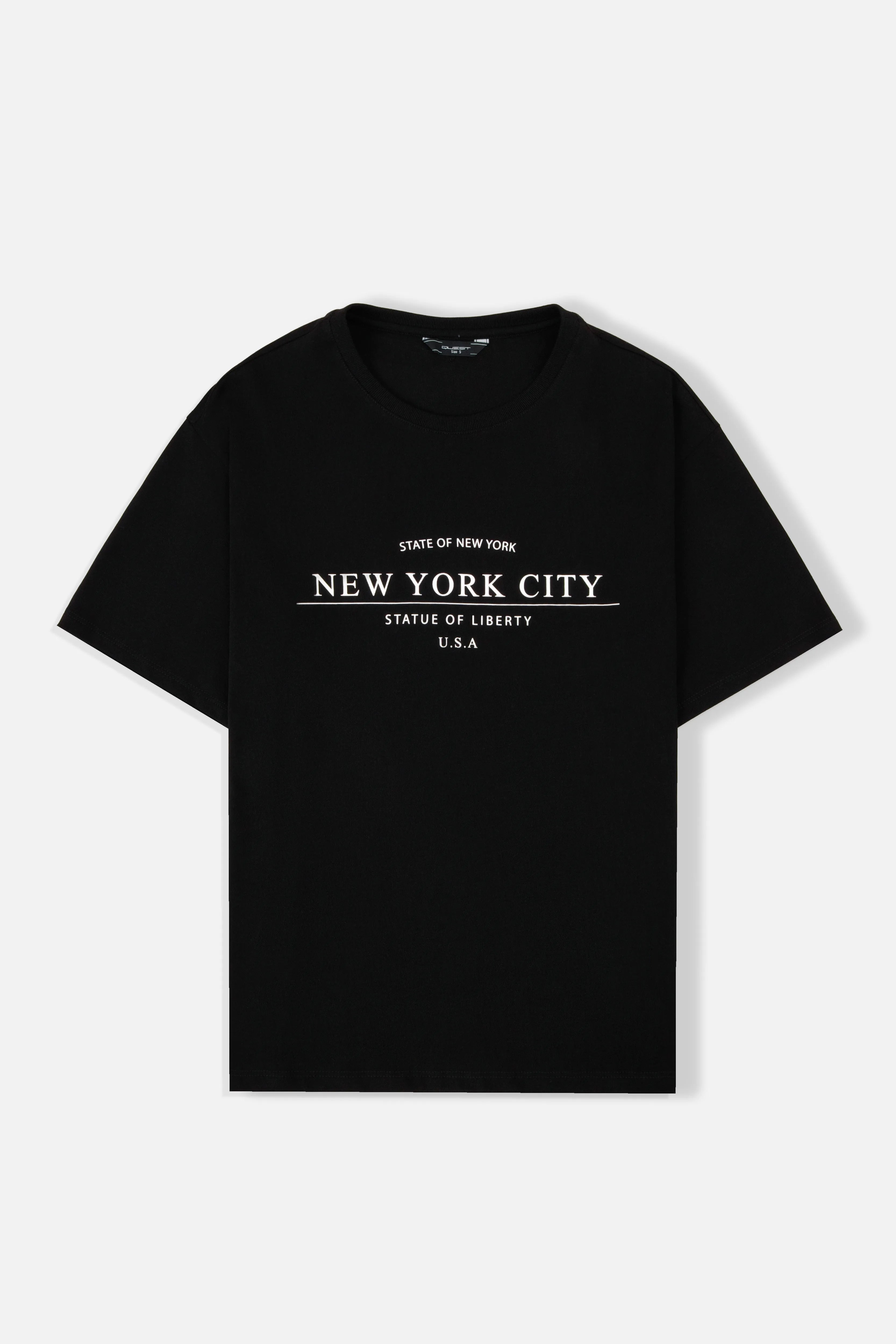 CAMISETA MANGA CORTA COLOR NEGRO