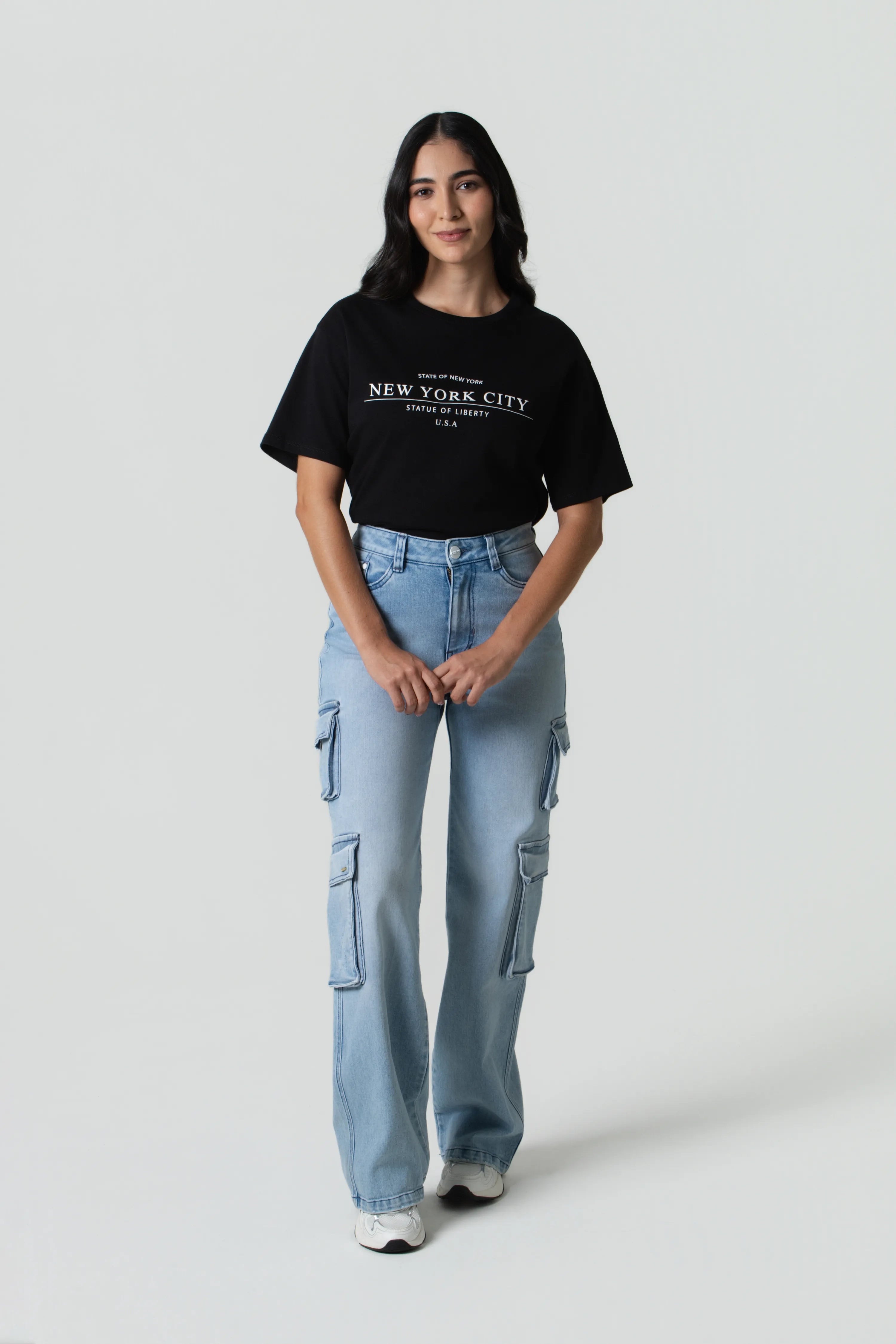 CAMISETA MANGA CORTA COLOR NEGRO