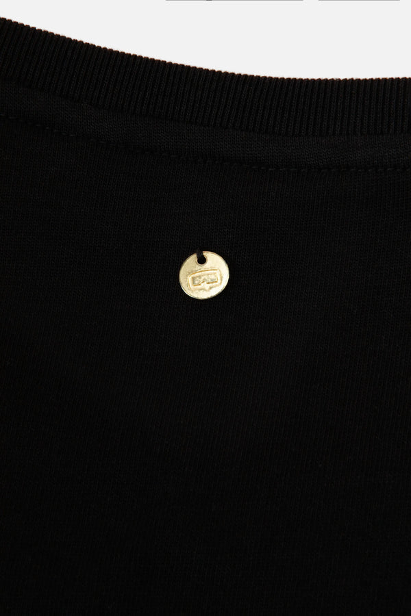 CAMISETA MANGA CORTA COLOR NEGRO