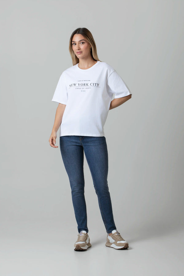 CAMISETA MANGA CORTA COLOR BLANCO