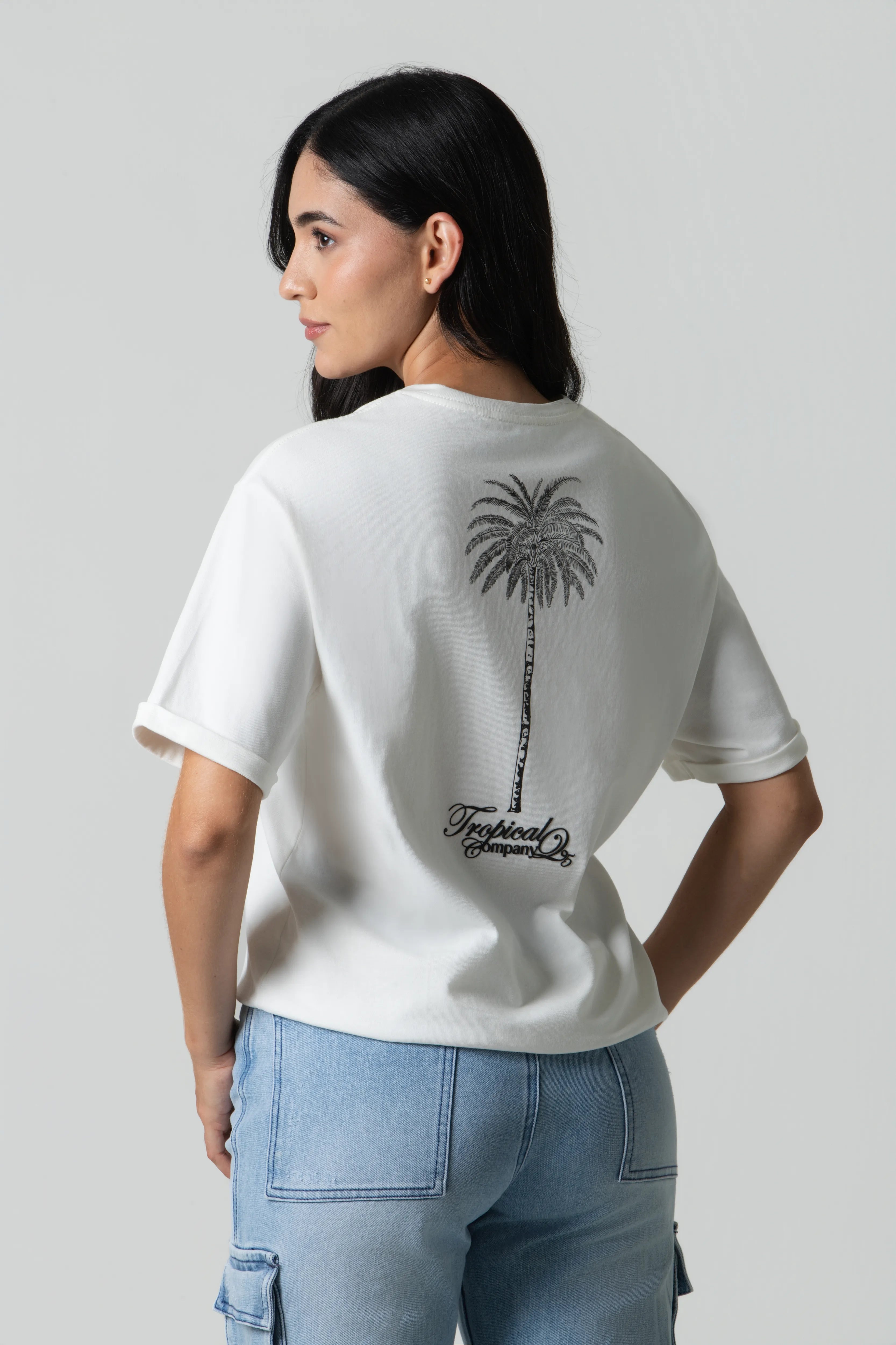 CAMISETA MANGA CORTA COLOR IVORY