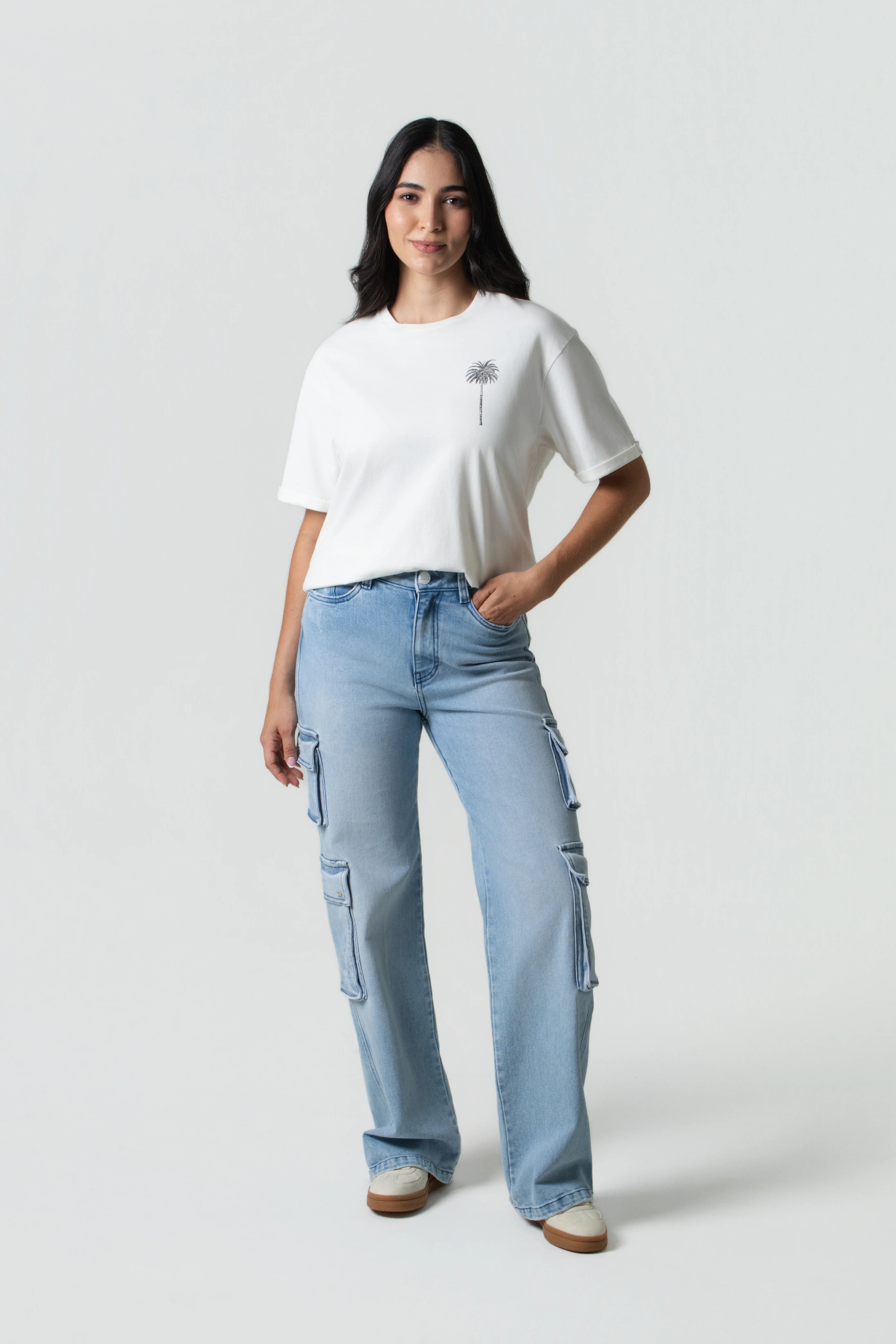 CAMISETA MANGA CORTA COLOR IVORY