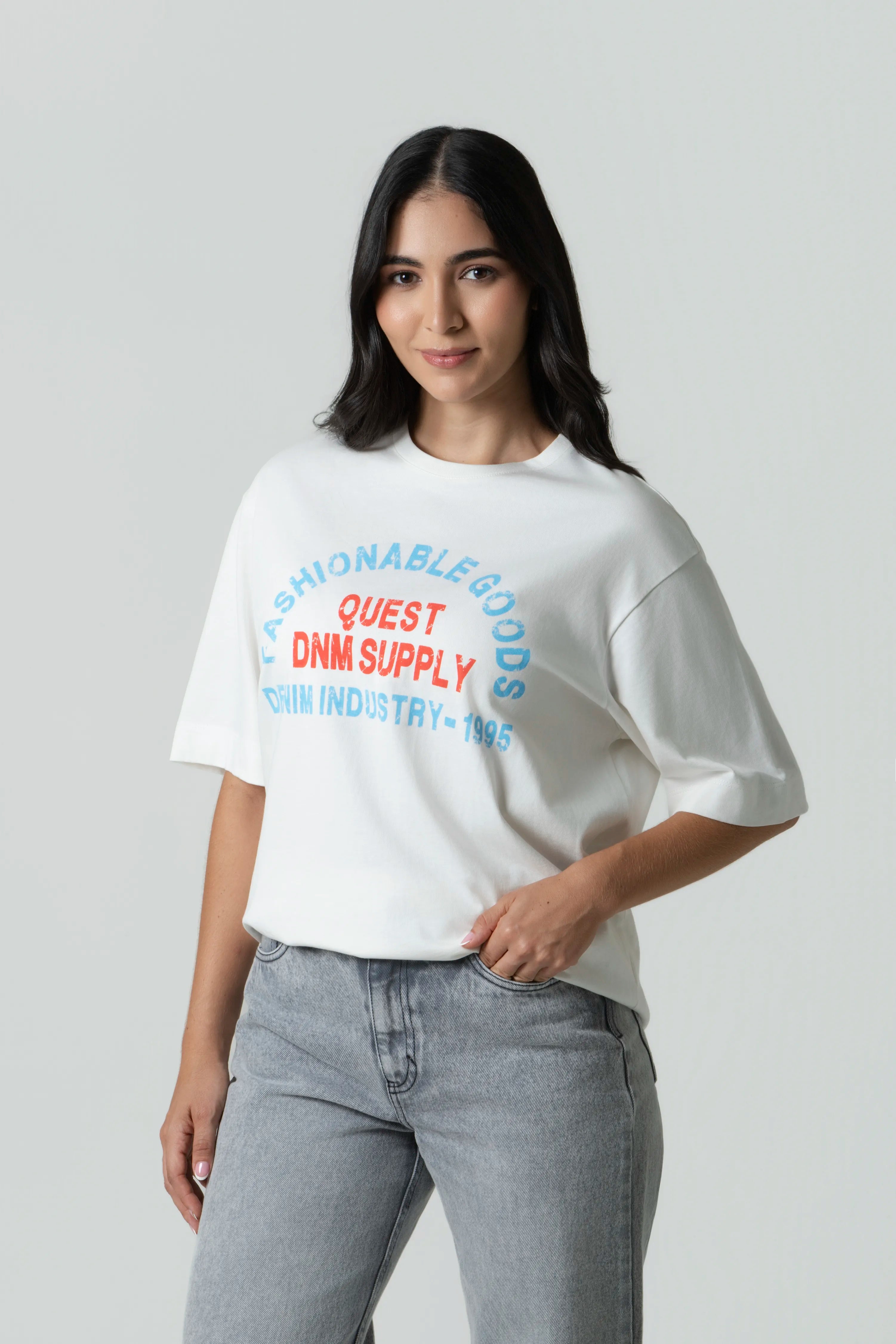 CAMISETA MANGA CORTA COLOR IVORY