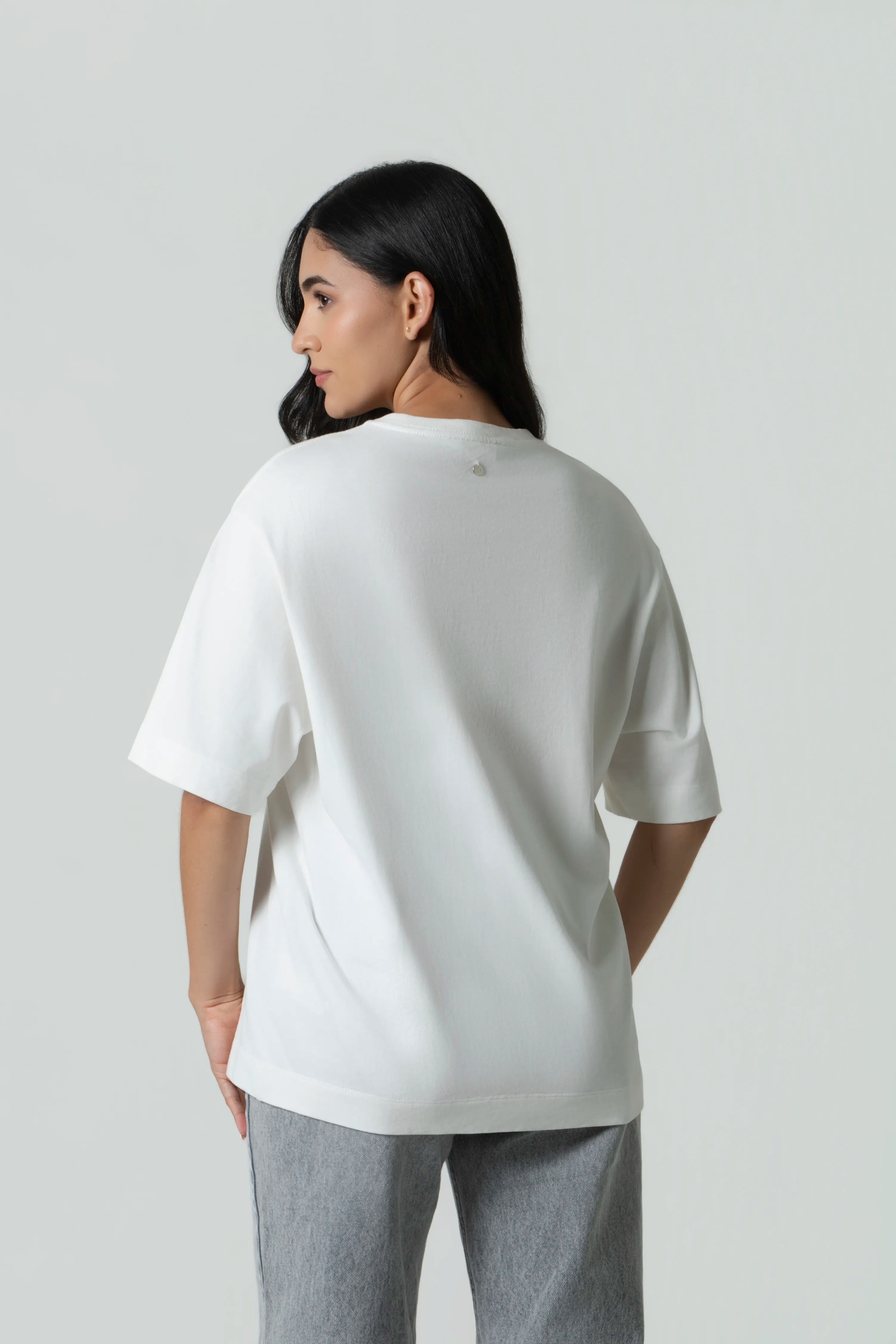 CAMISETA MANGA CORTA COLOR IVORY