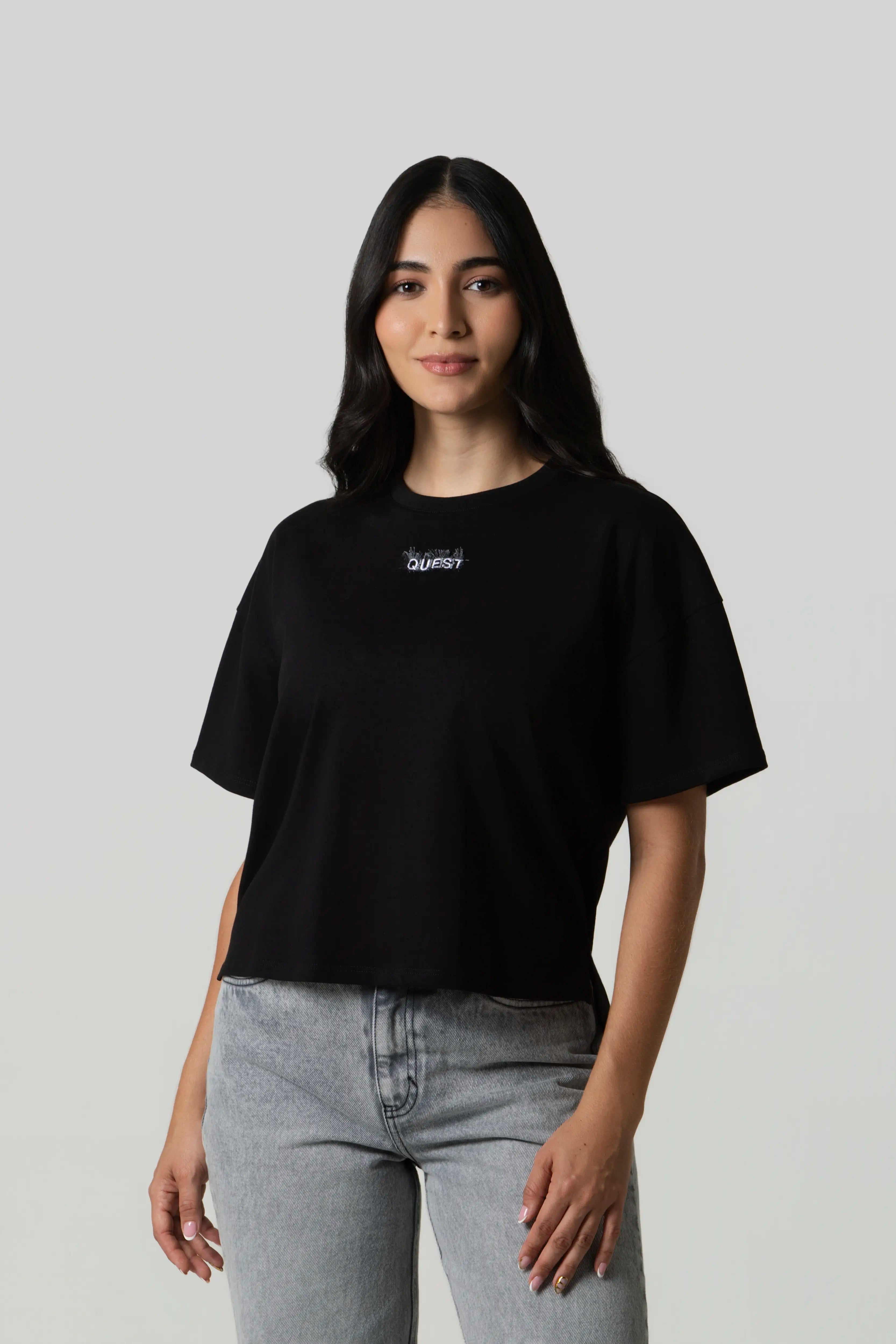 CAMISETA MANGA CORTA COLOR NEGRO