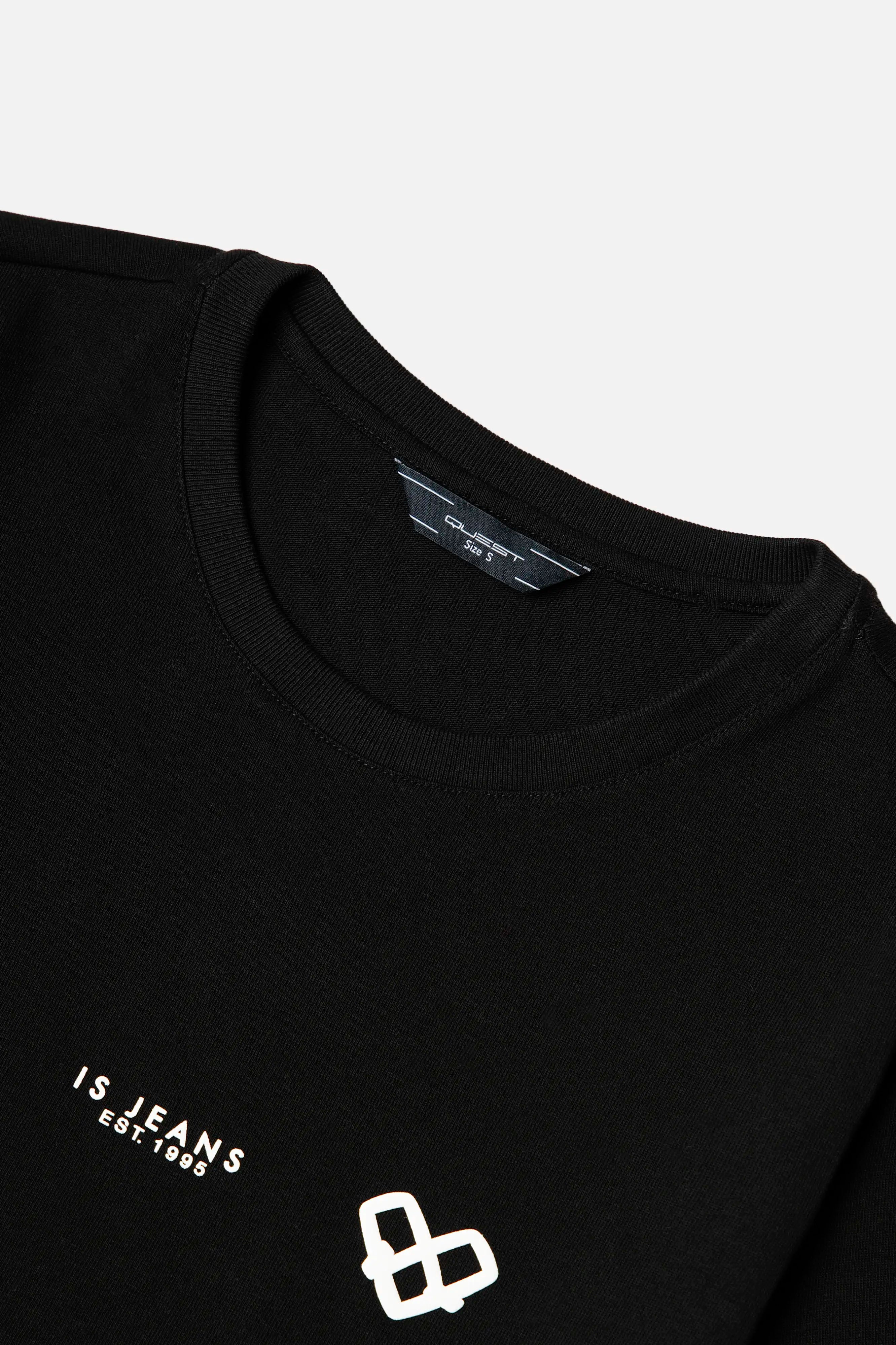 CAMISETA MANGA CORTA COLOR NEGRO