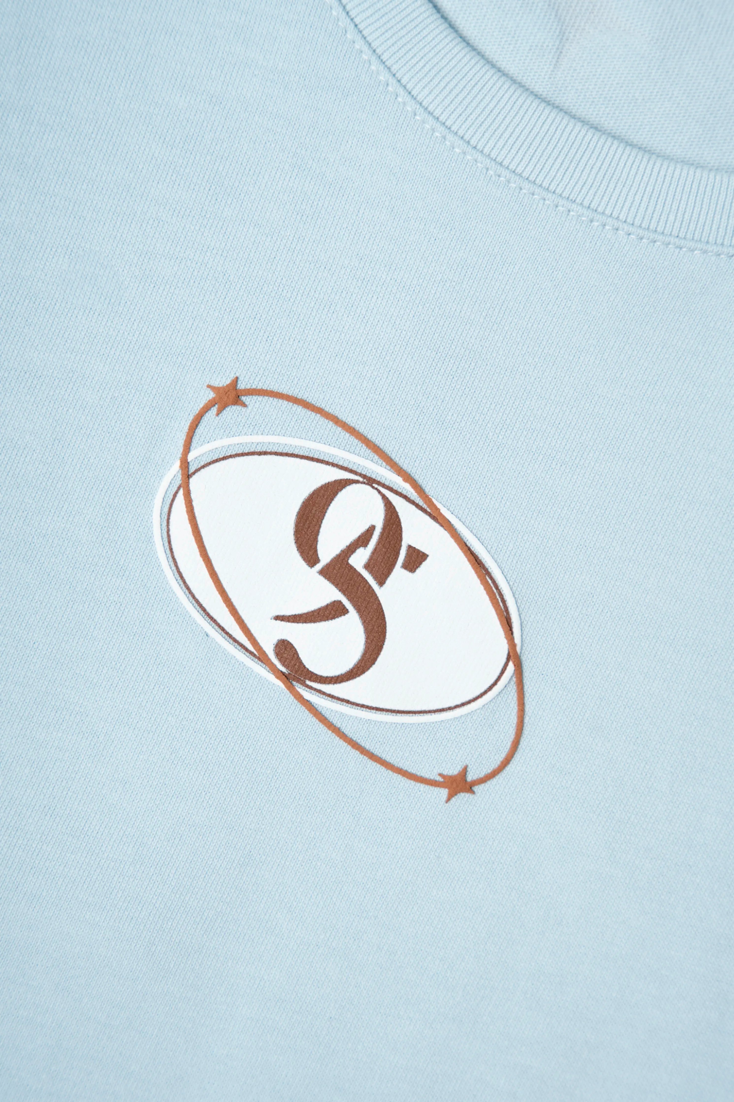 CAMISETA MANGA CORTA COLOR BABY BLUE
