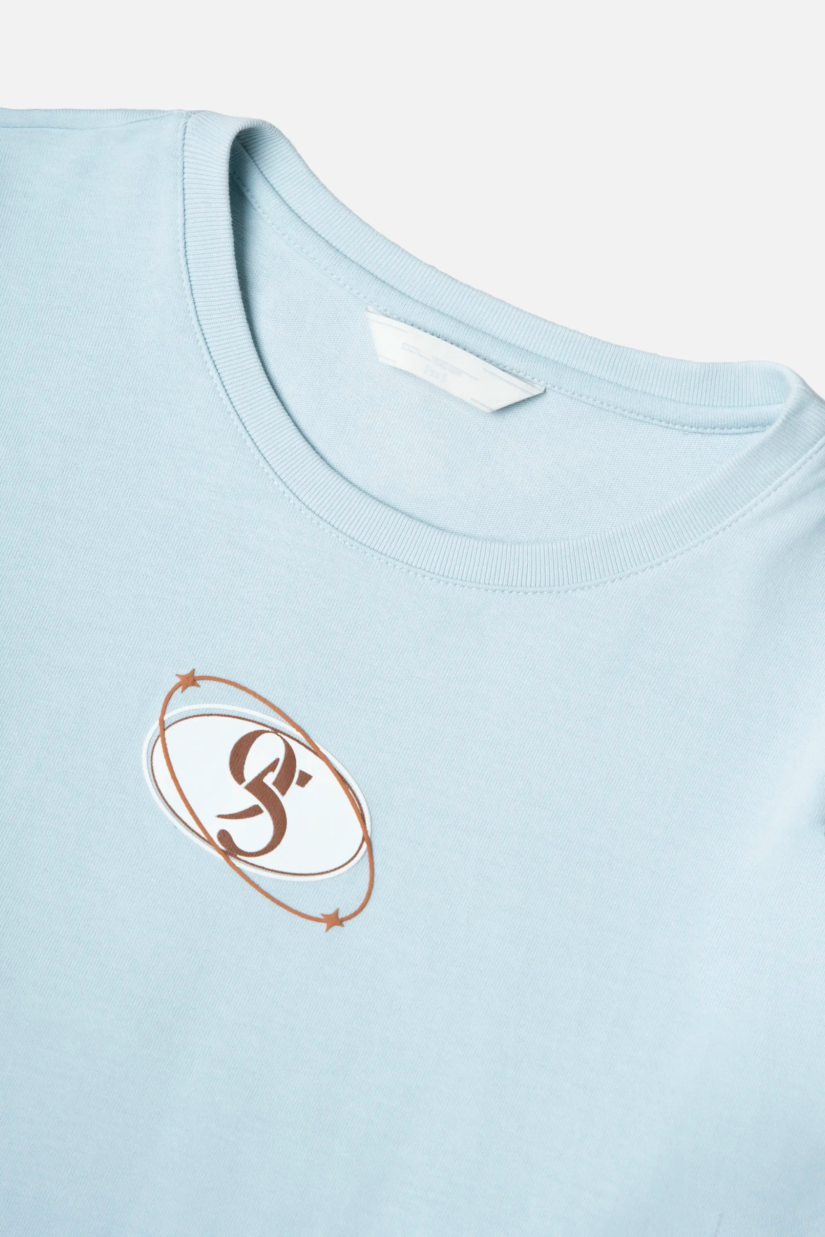 CAMISETA MANGA CORTA COLOR BABY BLUE