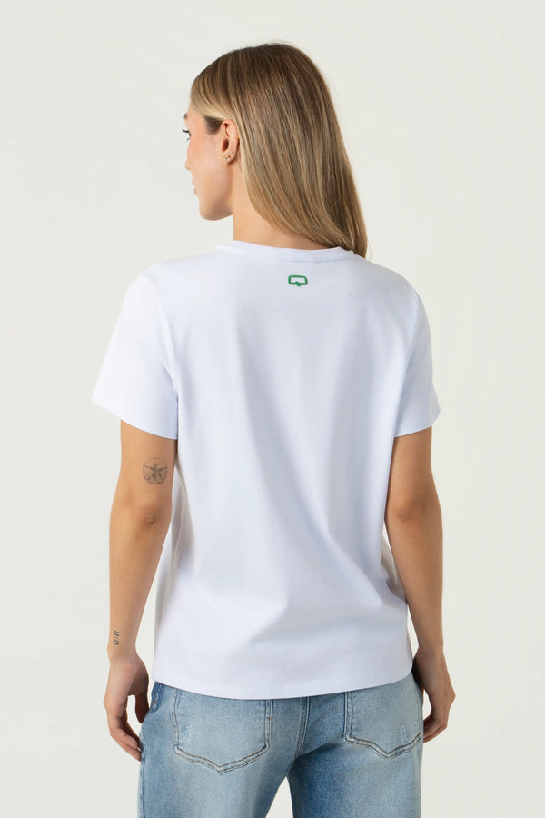 CAMISETA MANGA CORTA COLOR BLANCO OPTICO