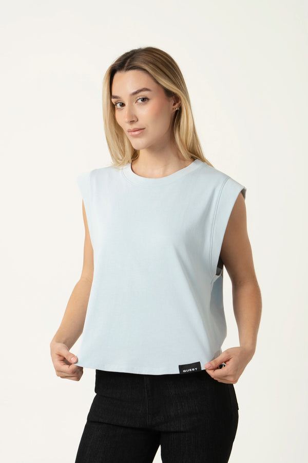 CAMISETA MANGA CORTA COLOR BABY BLUE