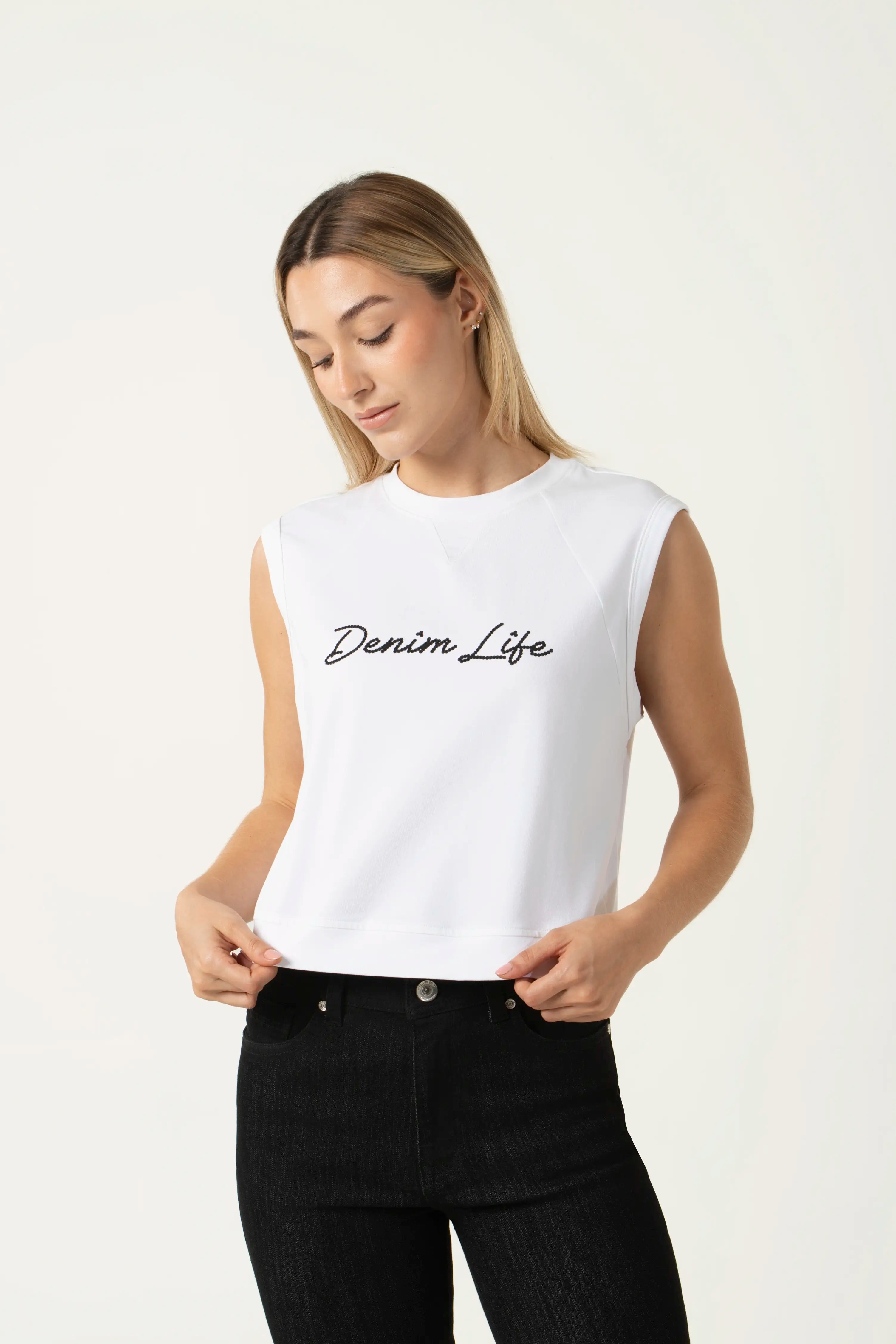 CAMISETA MANGA CORTA COLOR BLANCO