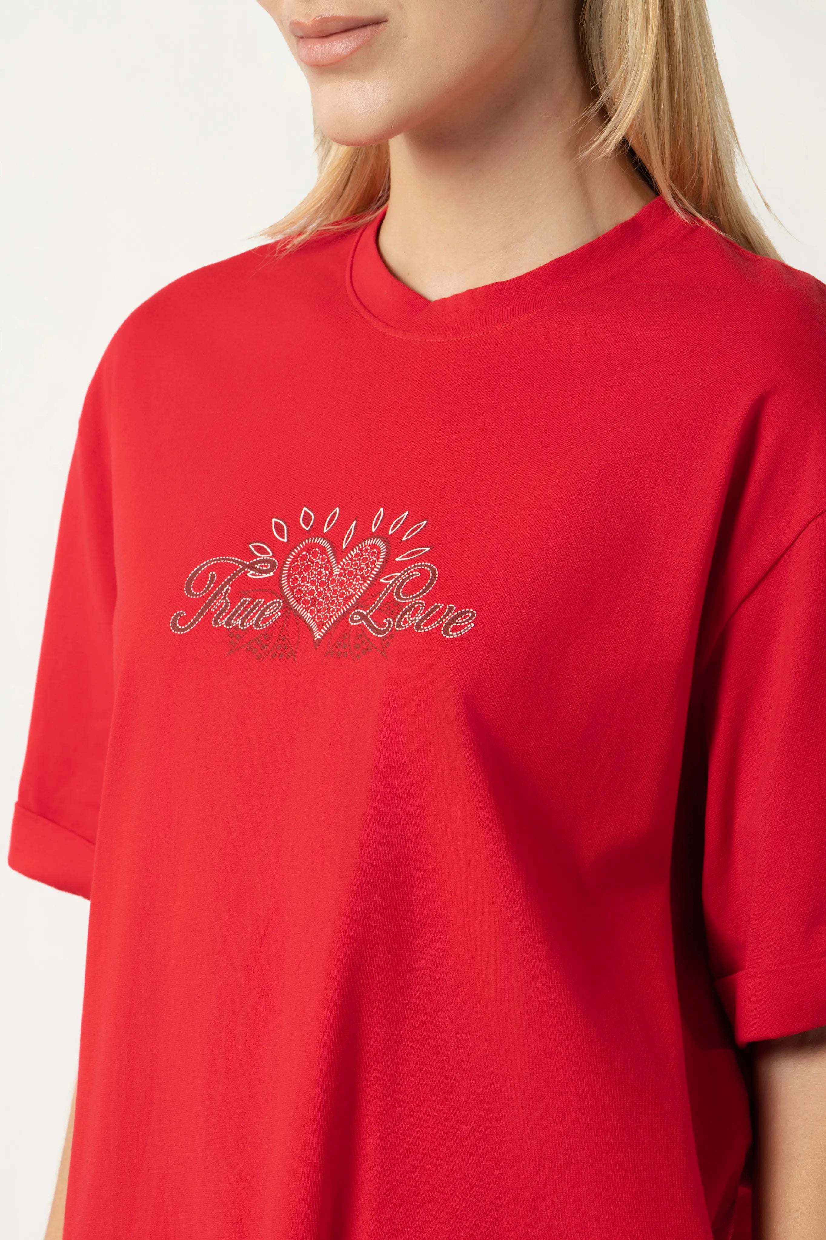 CAMISETA MANGA CORTA COLOR ROJO