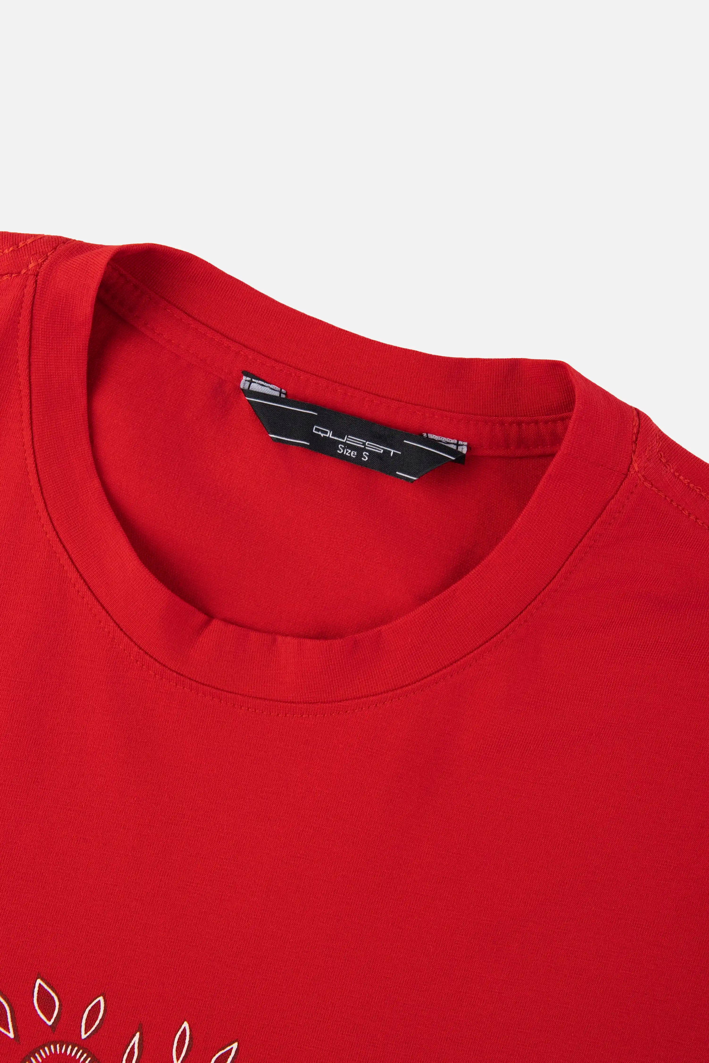 CAMISETA MANGA CORTA COLOR ROJO