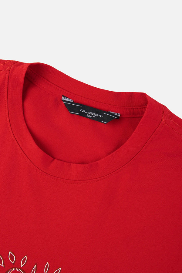 CAMISETA MANGA CORTA COLOR ROJO
