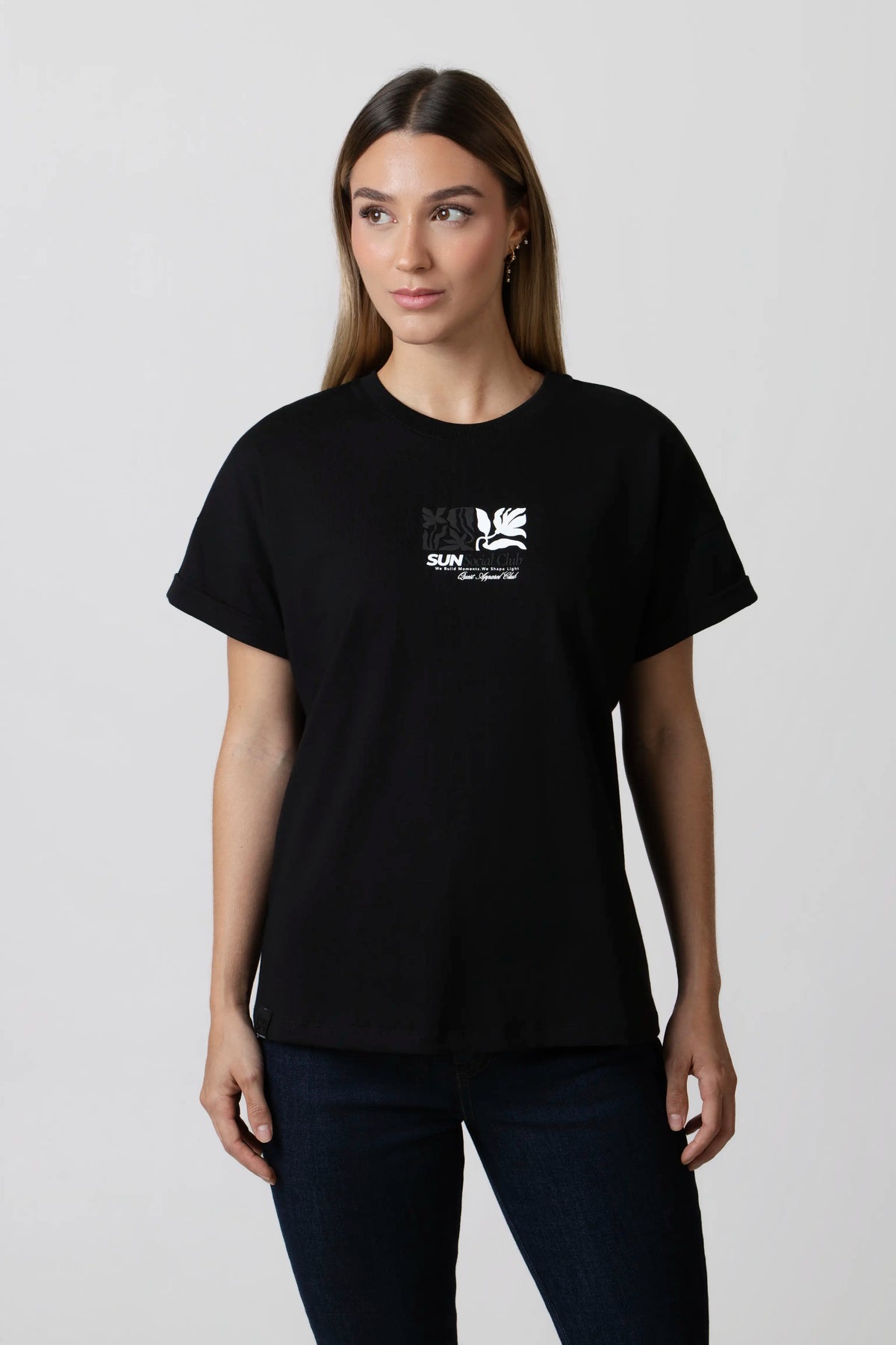 CAMISETA MANGA CORTA COLOR NEGRO