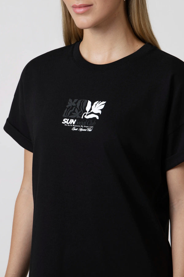 CAMISETA MANGA CORTA COLOR NEGRO