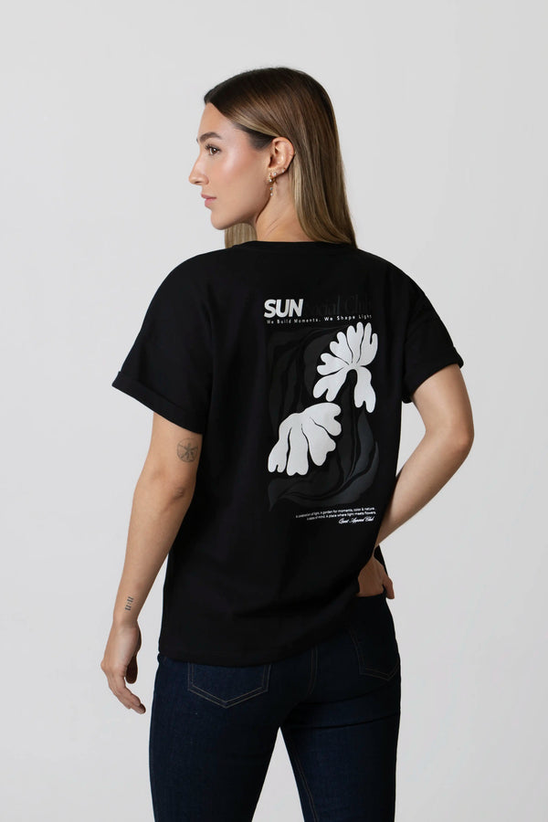 CAMISETA MANGA CORTA COLOR NEGRO