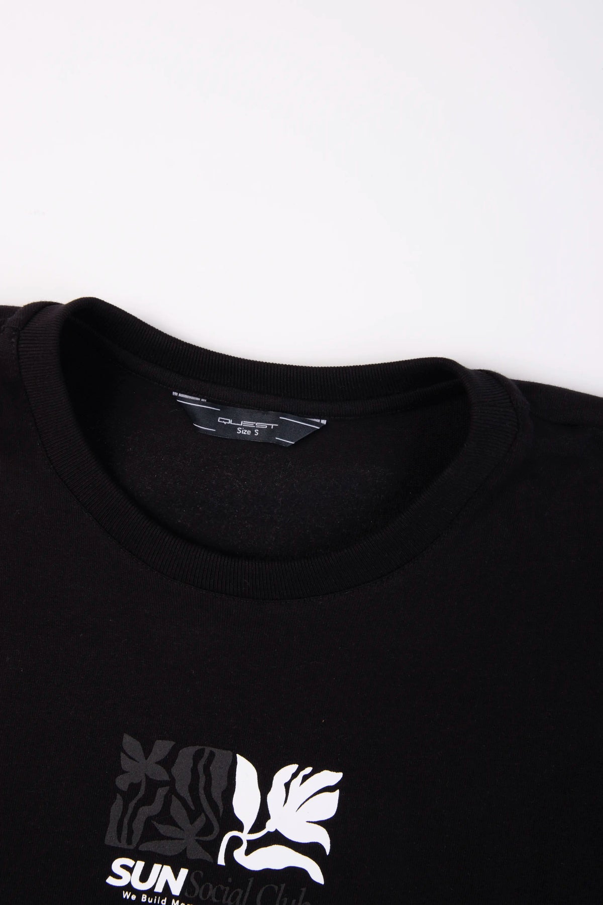 CAMISETA MANGA CORTA COLOR NEGRO