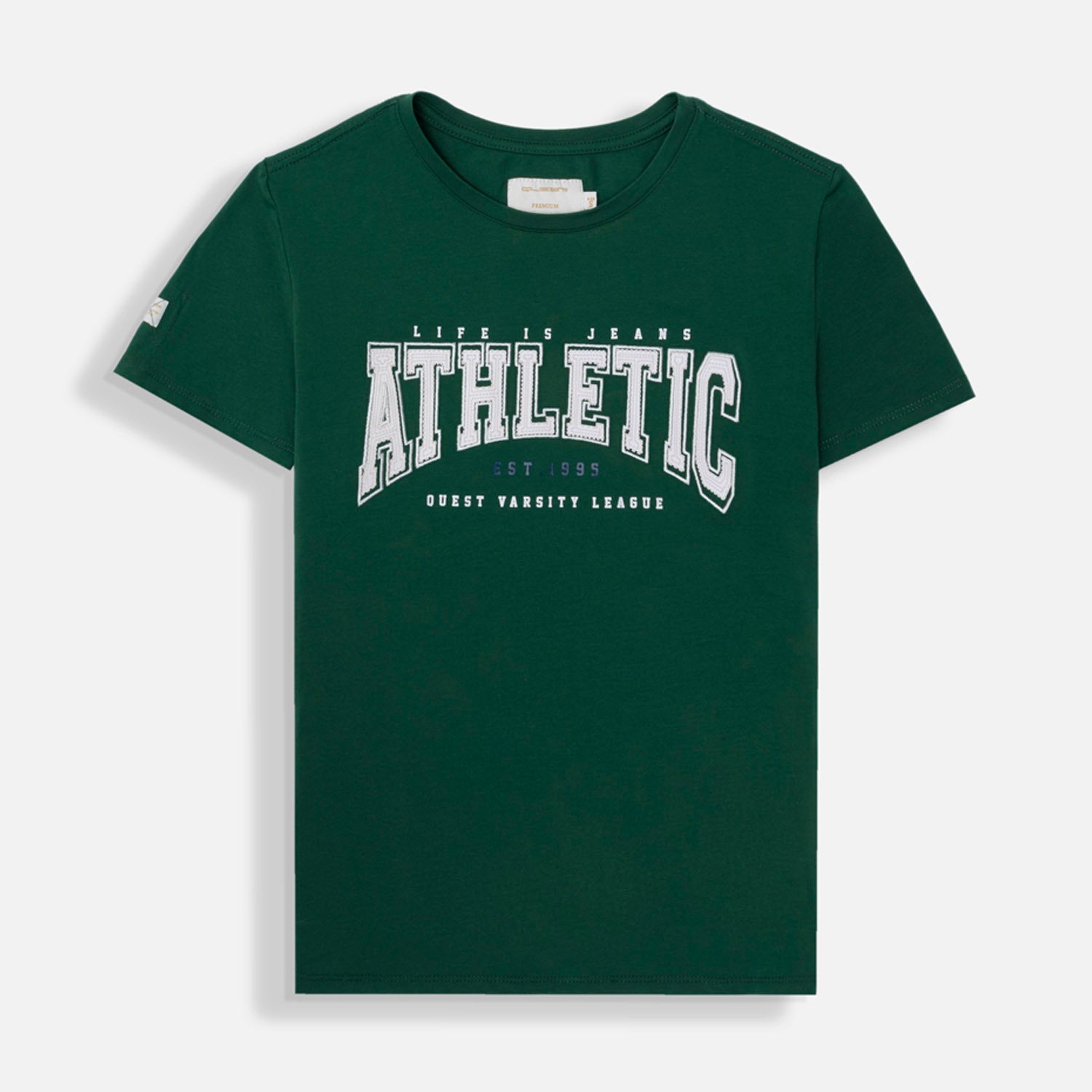 CAMISETA PREMIUM MANGA CORTA COLOR VERDE PRADERA