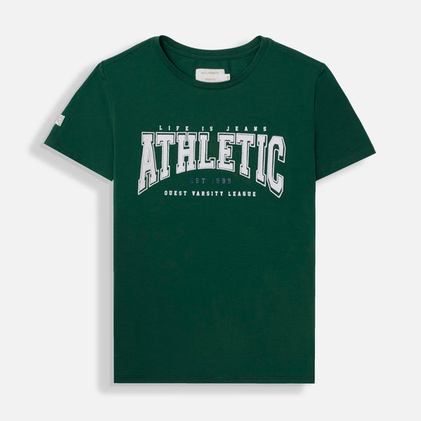 CAMISETA PREMIUM MANGA CORTA COLOR VERDE PRADERA