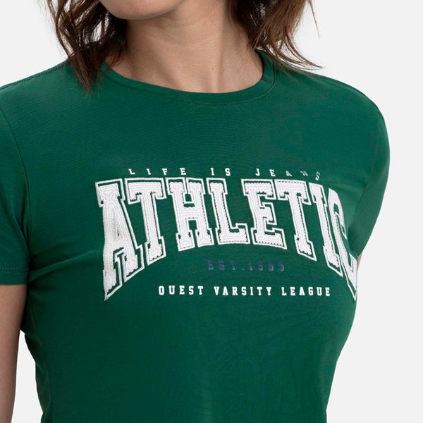 CAMISETA PREMIUM MANGA CORTA COLOR VERDE PRADERA